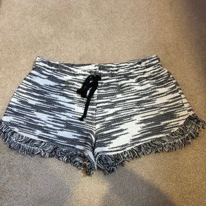 Black and white shorts